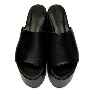 Shop Simon Miller Black Blackout Platform Sandals In 90303 Black