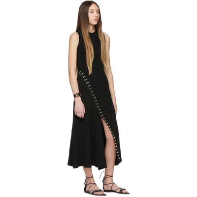 Shop Alexander Mcqueen Black Sleeveless Knit Dress In 1086 Black