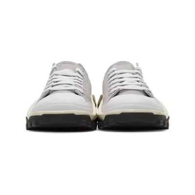 Shop Raf Simons Grey Adidas Originals Edition Detroit Runner Sneakers In 01099 Whtbl