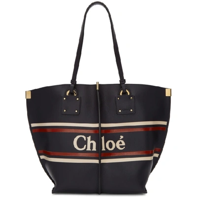 Shop Chloé Chloe Black Medium Vick Tote In 4d4 Full Bl