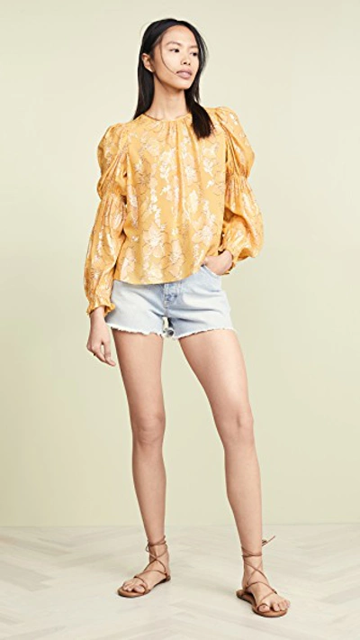 Shop Ulla Johnson Aster Blouse In Citrine