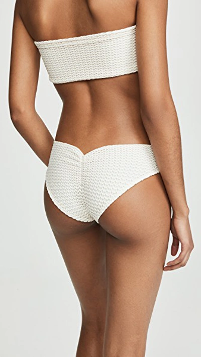 Shop Montce Raw Edge Nu Micro Bikini Bottoms In Bone