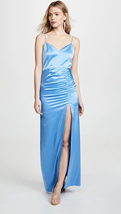 Shop Alice And Olivia Diana Maxi Dress In Cornflower