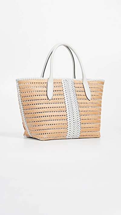 Shop Anya Hindmarch Neeson Basket Tote In Natural/chalk