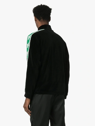 Shop Off-white Ticker Logo Stripe Track Jacket In 1000 Black