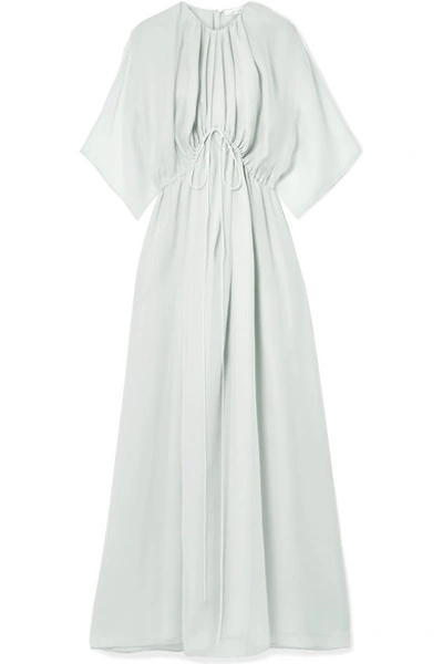 Shop The Row Katelyn Silk-gauze Gown In Light Gray