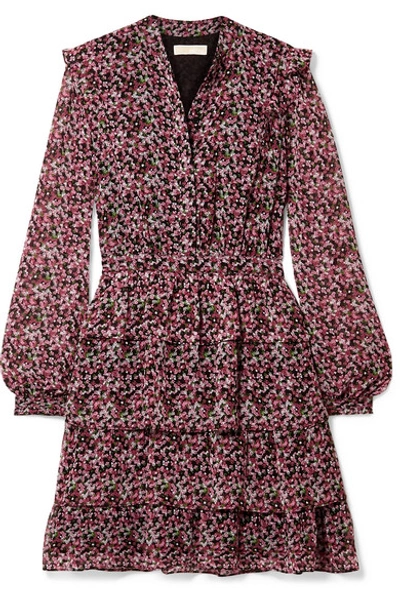 Michael kors floral chiffon dress deals