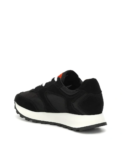Shop Off-white Runner Suede Sneakers In Black