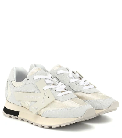 Shop Off-white Runner Suede Sneakers In Grey