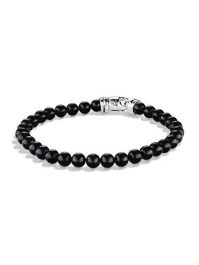 Shop David Yurman Men's Spiritual Beads Black Onyx Bracelet