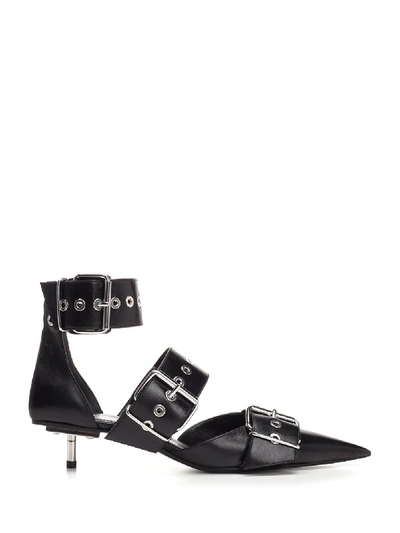 Shop Balenciaga Strapped Pointed Toe Sandals In Black