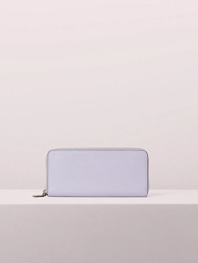 Shop Kate Spade Margaux Slim Continental Wallet In Frozen Lilac