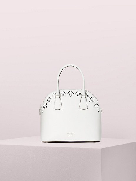 sylvia perforated large satchel