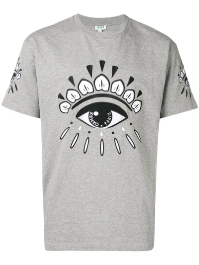 Shop Kenzo Printed Eye T-shirt - Grey