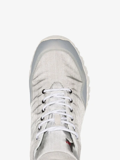 Shop Roa Silver Tone Oblique Ripstop Sneakers In 007 Silver