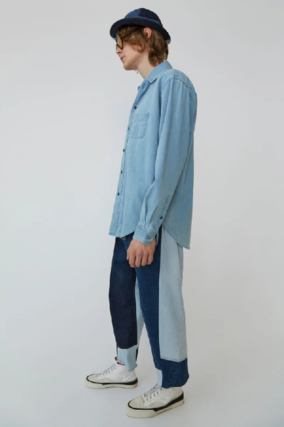Shop Acne Studios Long-sleeved Shirt Mid Blue