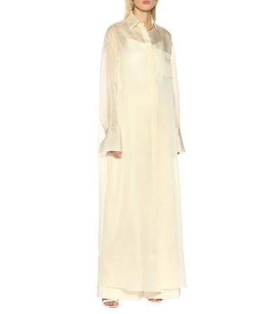 Shop The Row Siena Silk Organza Shirt Dress In White