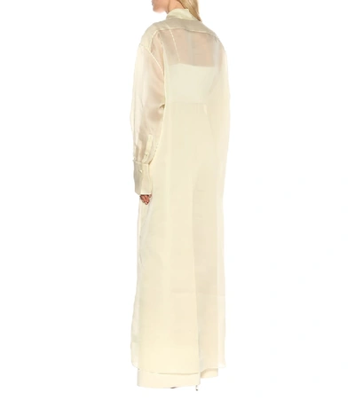 Shop The Row Siena Silk Organza Shirt Dress In White