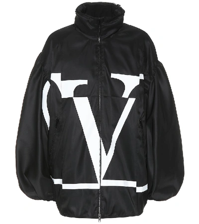 Shop Valentino Vlogo Technical Jacket In Black
