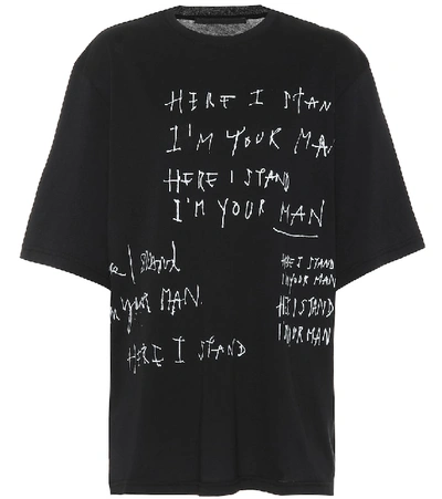 Shop Haider Ackermann Printed Cotton T-shirt In Black