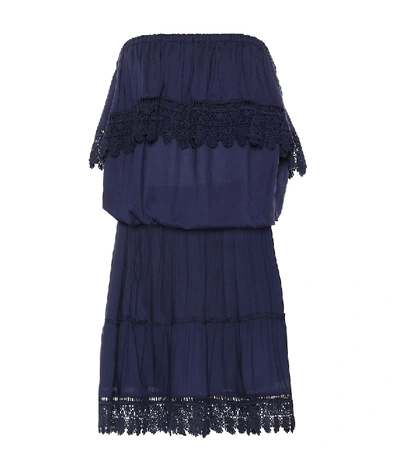 Shop Melissa Odabash Joy Strapless Minidress In Blue
