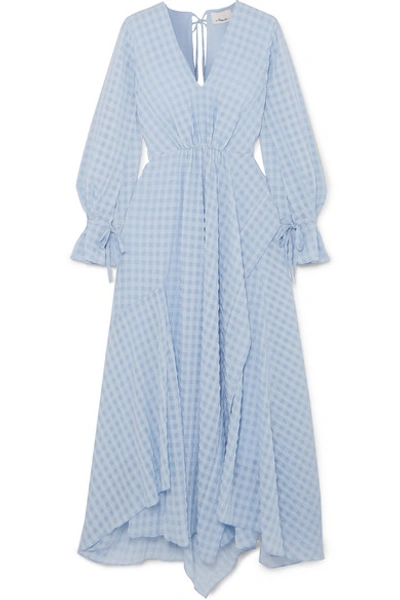 Shop 3.1 Phillip Lim / フィリップ リム Ruched Jacquard Maxi Dress In Light Blue