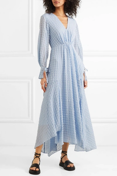 Shop 3.1 Phillip Lim / フィリップ リム Ruched Jacquard Maxi Dress In Light Blue