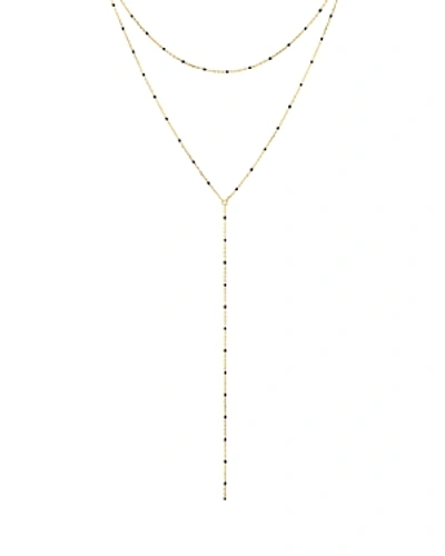 Shop Argento Vivo Multi-row Lariat Necklace In 14k Gold-plated Sterling Silver, 14-18