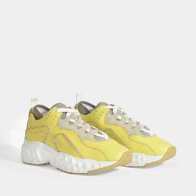 Shop Acne Studios | Manhattan Sneakers In Pale Yellow Calf Leather