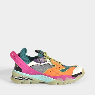 Shop Calvin Klein 205w39nyc | Carla 10 Mesh Trainers In Multicoloured Mesh, Suede And Nappa Leather