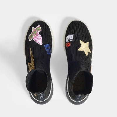 Shop Stella Mccartney | Sock Sneakers In Black Synthetic Materials