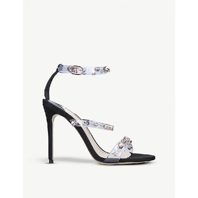 Shop Sophia Webster Rosalind Leather And Vinyl Sandals In Black/comb