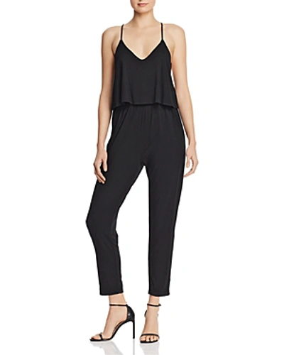 Shop Bb Dakota Jersey Overlay Jumpsuit In Black
