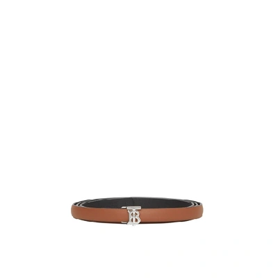 Shop Burberry Reversible Monogram Motif Leather Wrap Belt