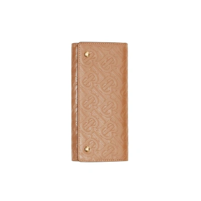 Shop Burberry Monogram Leather Continental Wallet