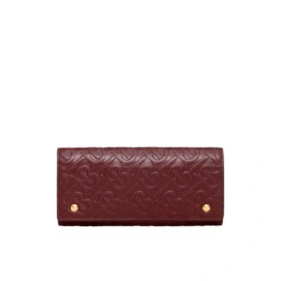 Shop Burberry Monogram Leather Continental Wallet