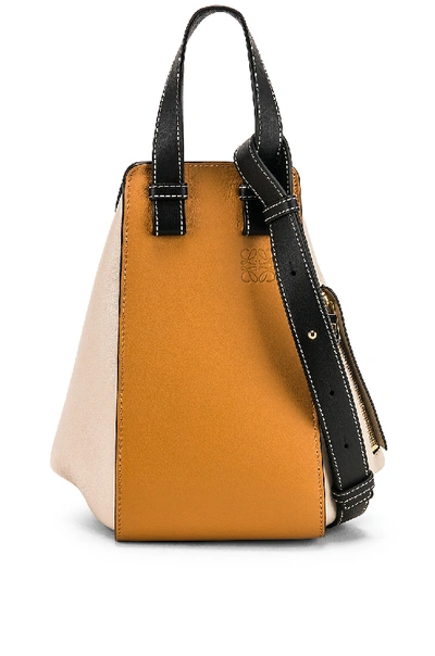 Shop Loewe Hammock Small Bag In Amber & Light Oat