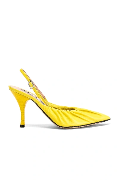 Shop Acne Studios Beatrice Heels In Yellow In Banana Yellow