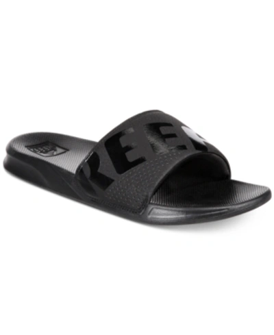 Shop Reef Men's One Slide Sandals Men's Shoes In Black