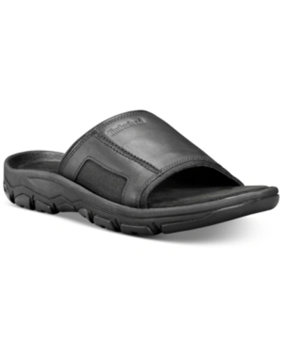 Shop Timberland Men's Roslindale Slide Sandals Men's Shoes In Black