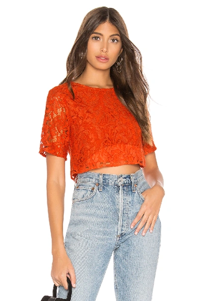 Shop Lovers & Friends Lovers + Friends Raine Crop Top In Red. In Deep Coral