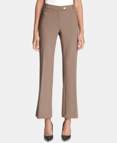 Shop Calvin Klein Women's Modern Fit Trousers, Regular & Petite In Heather Taupe
