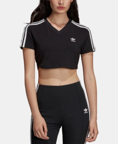 Shop Adidas Originals Adicolor Cropped T-shirt In Black
