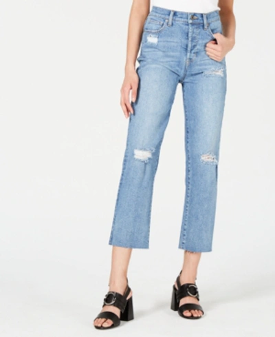 Shop Kendall + Kylie Ripped Cropped Jeans In Favorite Blue