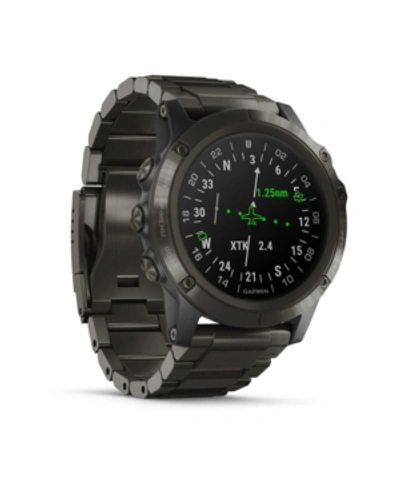 Shop Garmin Unisex D2 Delta Premium Gps Aviator Gray Bracelet Watch 42mm In Black