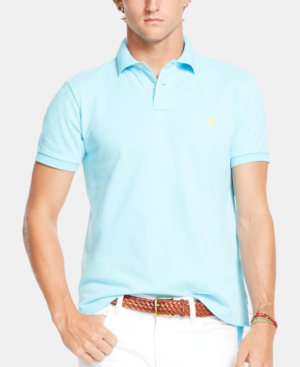 Polo Ralph Lauren Men S Classic Fit Mesh Polo In Bebe Blue Modesens