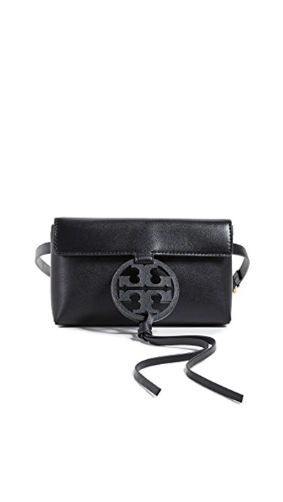 Tory Burch Miller Small Leather Belt Bag In Black | ModeSens