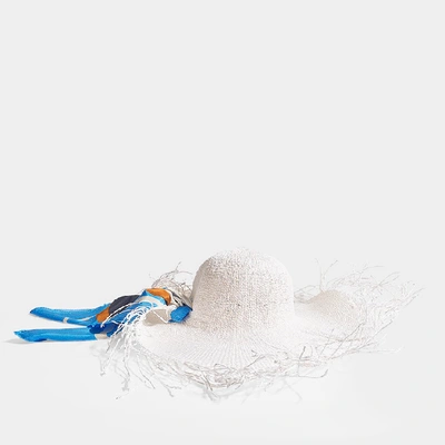 Shop Jacquemus | Foulard Hat In White Straw