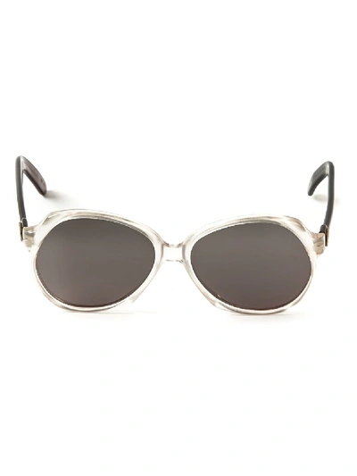 Pre-owned Saint Laurent Round Frame Sunglasses In White