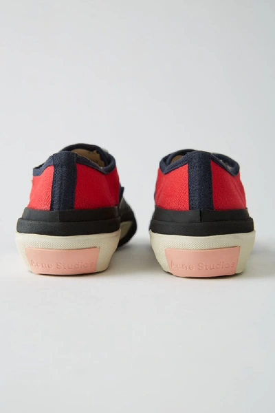 Shop Acne Studios Canvas Sneakers Blue/red